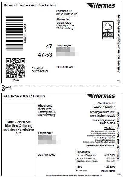 hermes versand vlotho|hermes schein kaufen.